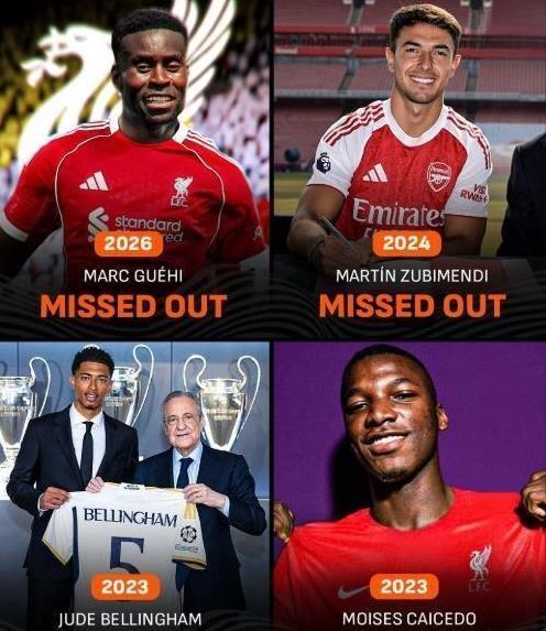 4亿欧元豪购失败？错失多位强援真可惜，利物浦若有他们局面不同